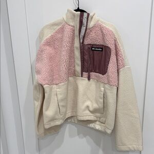 Columbia Pink and Cream Sherpa Jacket